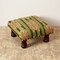 Embroidered Multicolor Foot Stool-Accent Stool - 16 X 16 X 10"